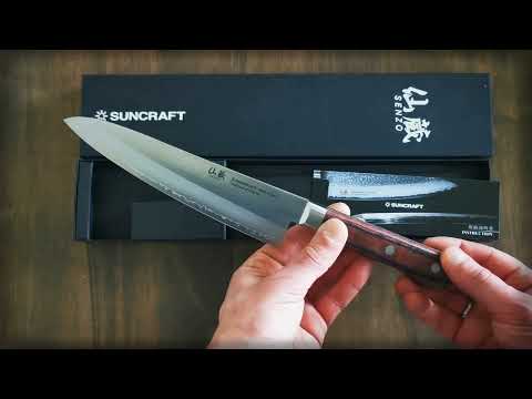 Нож поварской 18 см Suncraft Senzo Clad (шеф-нож) AS-02, видео 1