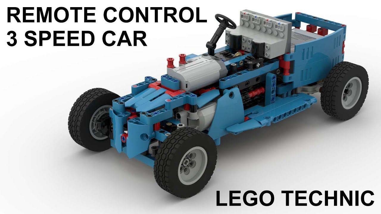Lego Technic RC 3 CAR - change gears, drive and steer remote control YouTube