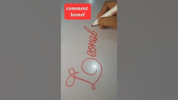 how to write stylish name 💕 leonel 🥰cursive writing #youtubeshorts #youtube #ytshorts