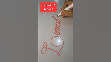 how to write stylish name 💕 leonel 🥰cursive writing #youtubeshorts #youtube #ytshorts