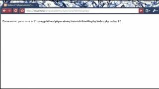 PHP Common Way to Display HTML   English