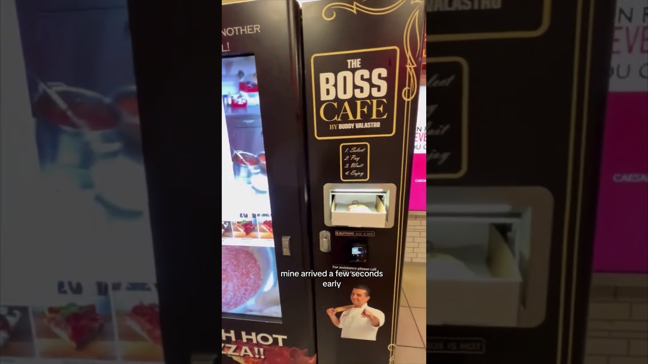Pizza Vending Machine Review Las Vegas Strip Cake Boss Buddy V Hot Cheese Italian Meat Pepperoni