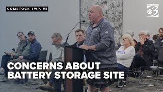 Comstock Township residents voice safety concerns over proposed battery storage site
