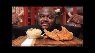 Deep Fried PorkChops With Cabbage MUKBANG