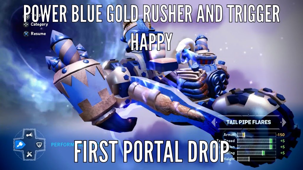 POWER BLUE GOLD RUSHER AND TRIGGER HAPPY FIRST PORTAL DROP - YouTube