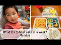 What my toddler eats in a week - Monday | 幼儿餐一周记 - 周一