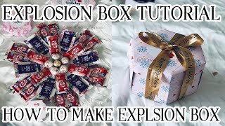 How to make hexagon explosion box | hexagon explosion box tutorial | hexagon chocolate explosion box
