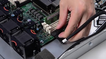 Lenovo ThinkSystem SR570 installing a front I/O assembly