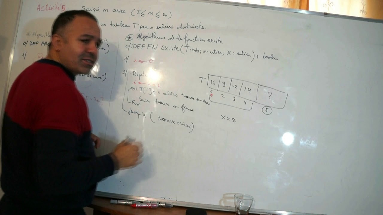 Remplissage d'un tableau par des éléments distincts (Seance 5)