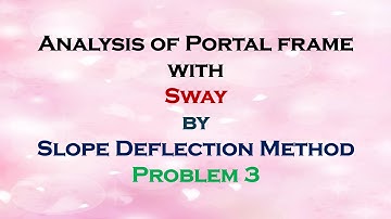 Analysis of a sway portal frame using slope deflection method