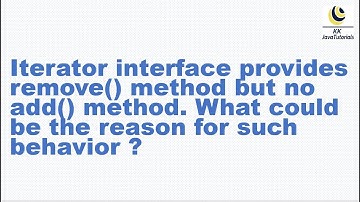 Iterator interface did not have add() method. What could be the reason for such behavior?
