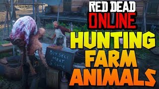 Make ( EASY MONEY Exploit ) Hunting Sheep & Pigs in Red Dead Redemption 2 Online ( XP & Glitches ) screenshot 4