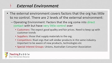 VCE Business Management - Business Environments