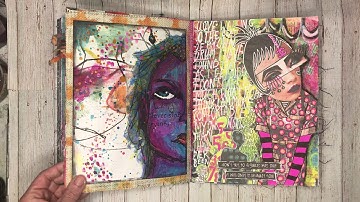 Art Journal Flip Through: Blue journal part 2