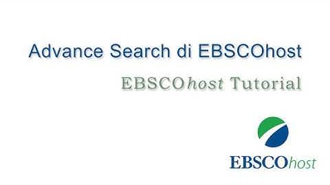 Advance Search di EBSCOhost
