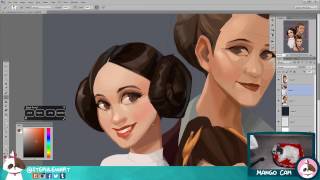 Time Lapse - Carrie Fisher Tribute Twitch Stream | StephLewArt