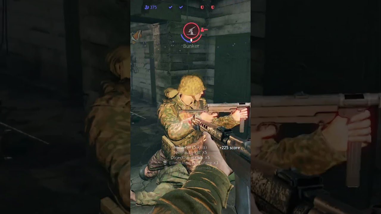 Clearing a German Bunker  