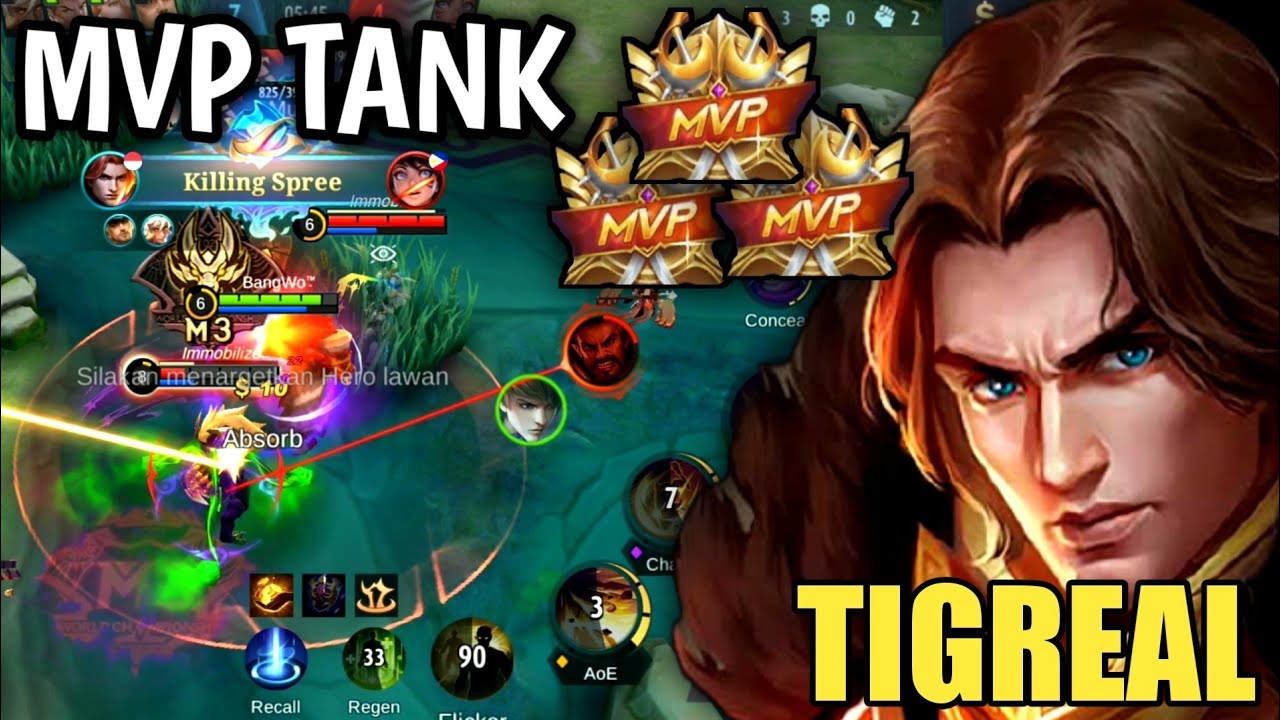 TIGREAL GAMEPLAY - TIGREAL BEST BUILD 2021 - MOBILE LEGENDS