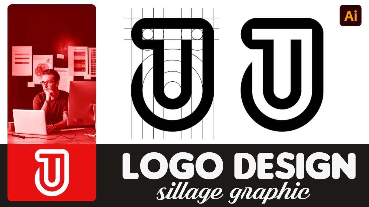 monogram logo design illustrator | TJ monogram logo design illustrator