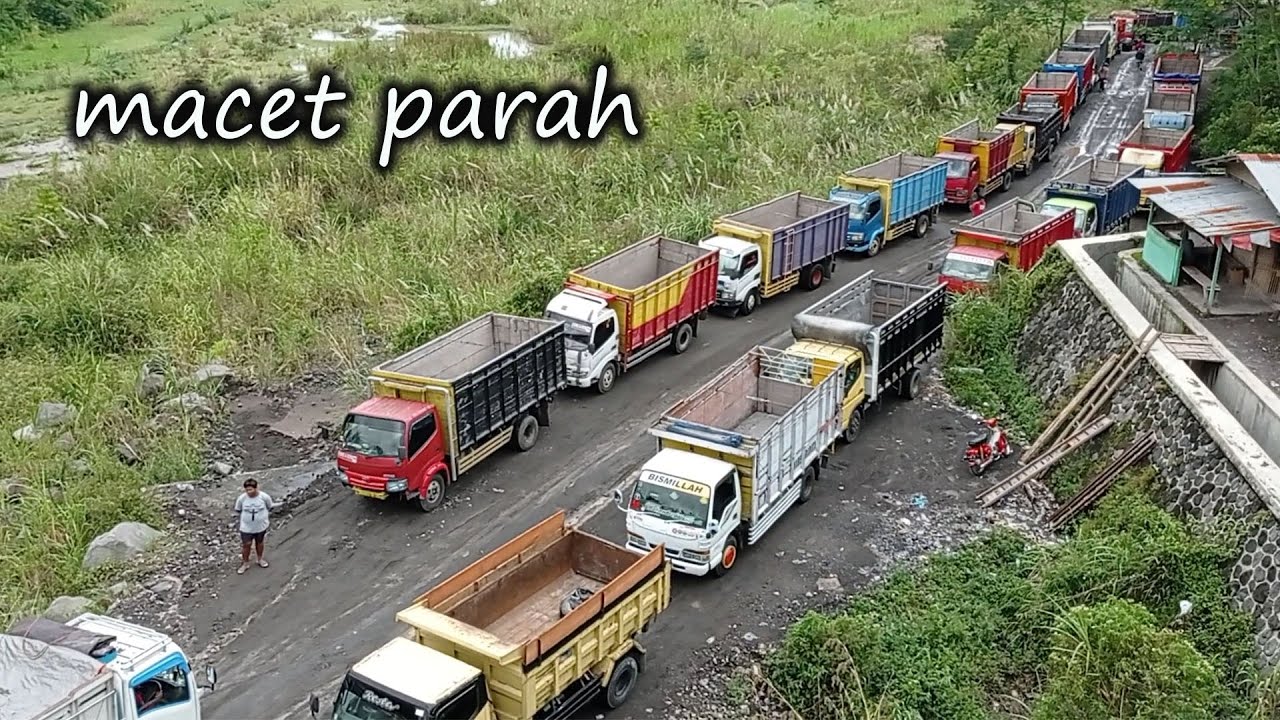 macet di tambang pasir merapi | rabu 14 april 2021