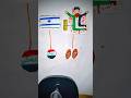 Palestine 🇵🇸  vs Israel 🇮🇱 flag drawing ✍️ #shorts #drawing #painting