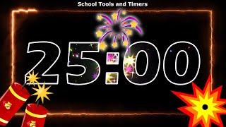 25 Minute Countdown Timer - Happy New Year Fireworks! 🎆