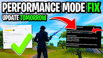 Performance Mode Update Tomorrow! (LOW FPS Fix in Chapter 3?)