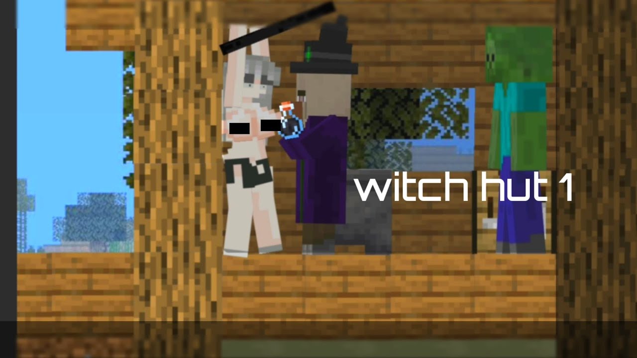 Minecraft giantess animation witch hut 1 censored