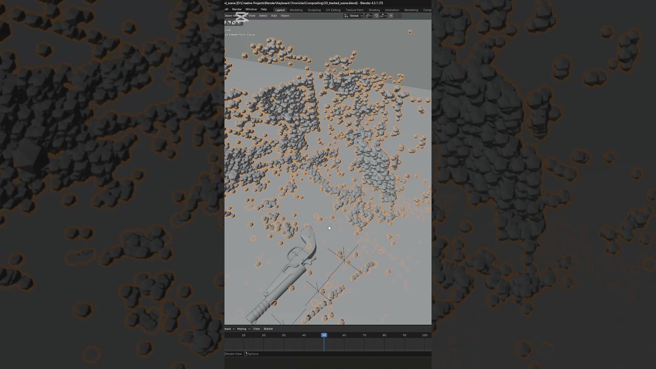 medieval gun 🔫 BTS blender composting #shorts
