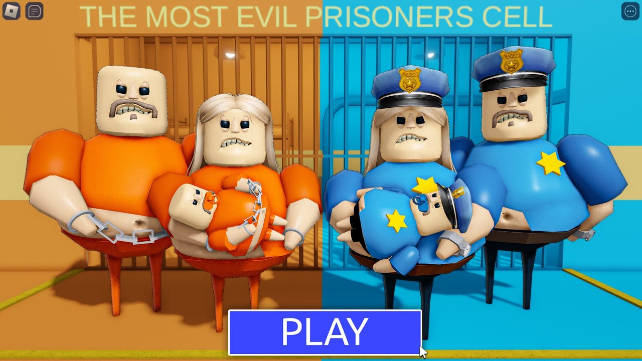 PRISONER vs POLICE in BARRY PRISON RUN! New Scary Obby (#Roblox) - YouTube