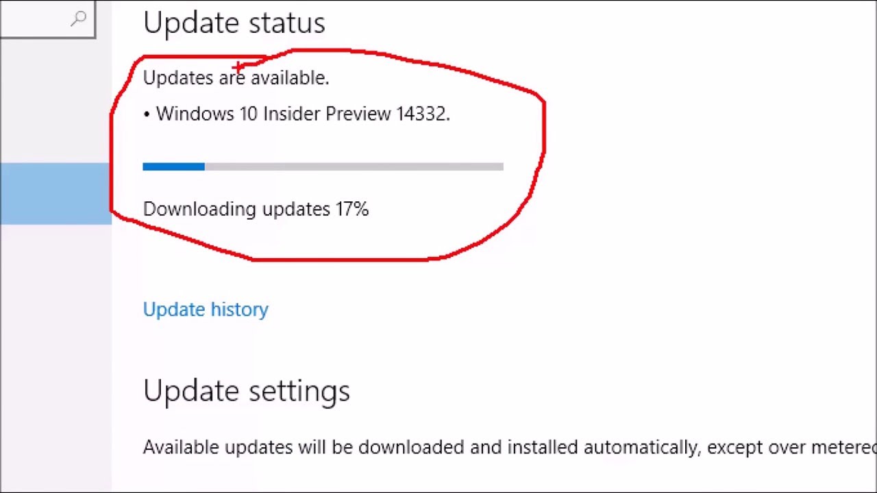 Windows 10 - Insider Preview upgrade process to build 14332