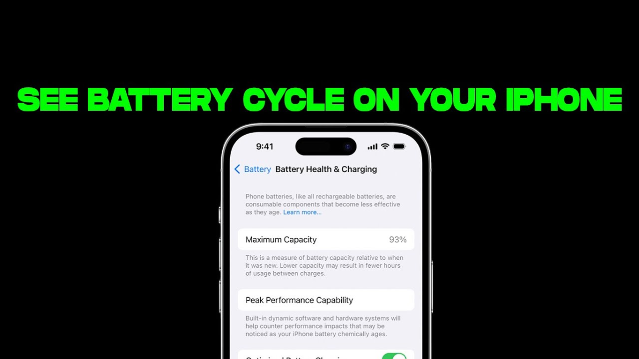 iPhone Battery Cycle Count What You Need to Know YouTube