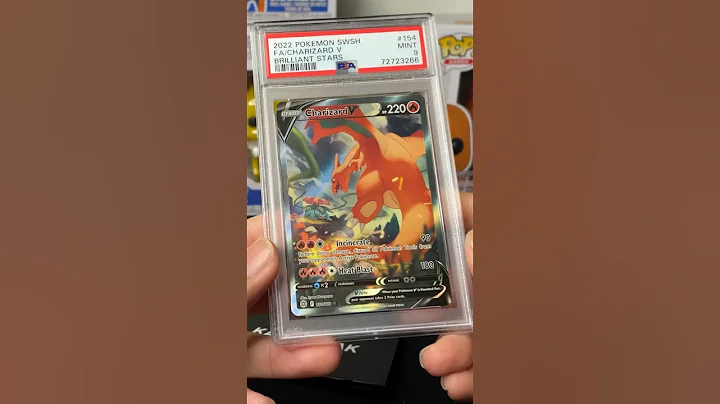 TCG Pokémon Full Art CHARIZARD V-Brillant Stars PSA MINT😢🔥😂