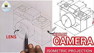 HOW TO DRAW A KODAK CAMERA IN TECHNICAL DRAWING AND ENGINEERING GRAPHICS #ISOMETRIC PROJECTION by Graphix tutors 114 views 1 month ago 33 minutes