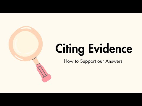 Citing Evidence