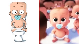 Baby Boss Dance Monkey Cute Funny Baby Funny Drawing Meme | Part 2