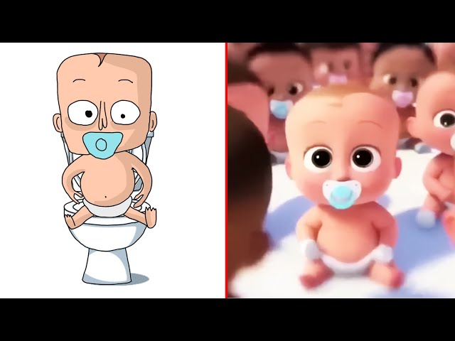 Baby Boss Dance Monkey Cute Funny Baby Funny Drawing Meme | Part 2 class=