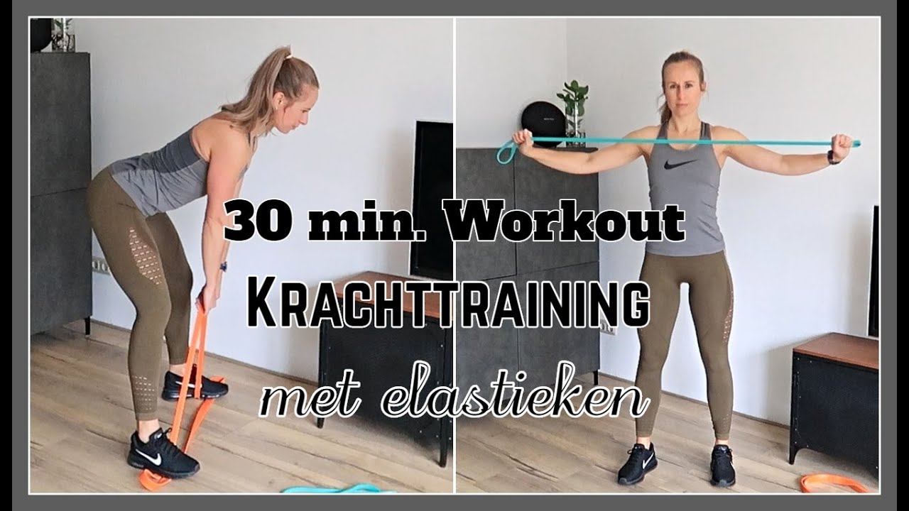 Lucht dief G Complete Thuis Workout met Lange Elastieken // OPTIMAVITA - YouTube