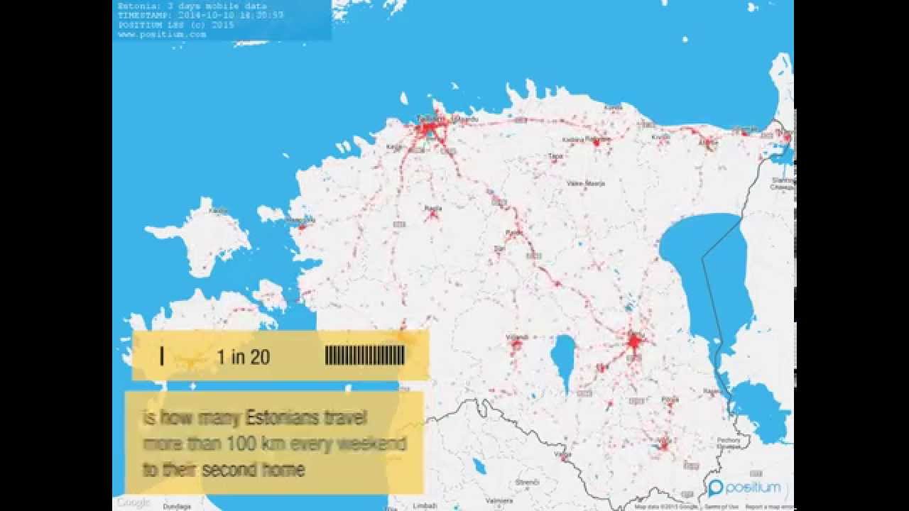 Mobile positioning in Estonia