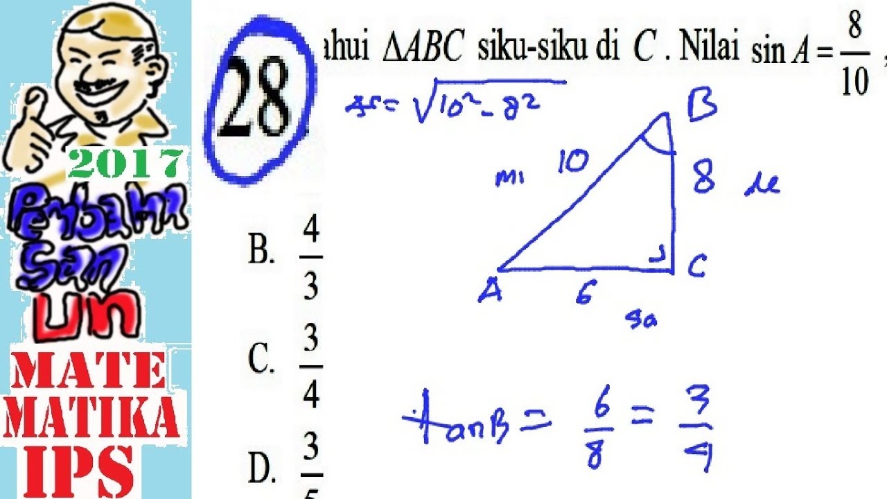 Pembahasan Soal Un Sma 2017 Matematika Ips No 28 Perbandingan