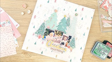 Christmas Morning | 12x12 Scrapbook Layout | Cocoa Vanilla Studio Design Team