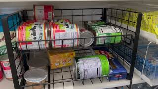JKsmart 2 Tier Stackable Can Rack Organizer for Pantry, Adjustable Can Dispenser Holds Up to 62 Cans