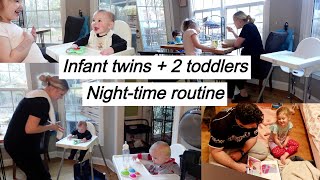 twins 6 months old  evening routine with 4 kids  mom of 4 night routine