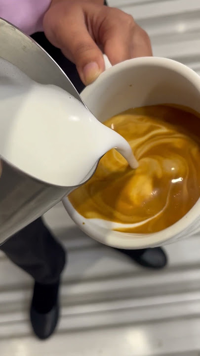 A perfect 🦢 swan late art is here 😉#trending #youtubeshorts #song #coffee #performancevideo