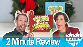 Green Team Wins: Holiday Party cards - 2 minute board game review