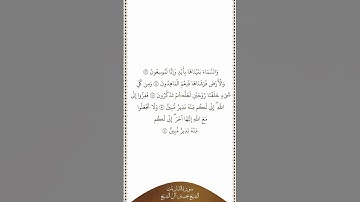 تلاوة في دقيقة سورة الذاريات الآيات من ٤٧ إلى ٥١ الشيخ حسين آل الشيخ