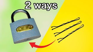2 ways to open a lock 🔑 very easy