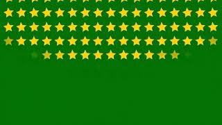 Golden Stars Droping From Above In Rows And Columns | Stars Green Screen