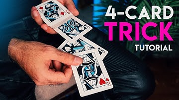 VISUAL 4 CARD PRODUCTION - Card Magic Tutorial (EASY)