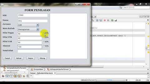 Contoh Program Sederhana Untuk Menghitung Nilai Akhir